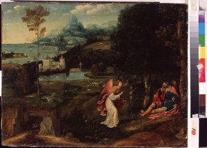 Landschaft mit der Legende des heiligen Rochus