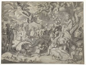Hochzeit von Peleus und Thetis von Joachim Wtewael or Utewael