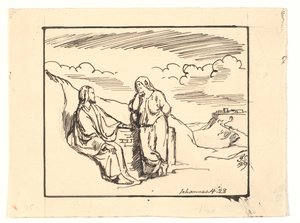 Christus und die samaritische Frau von Joakim Frederik Skovgaard