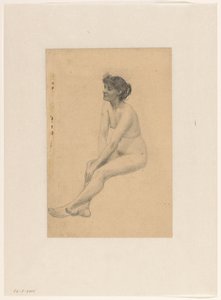 Sitzender weiblicher Akt von Joan Berg