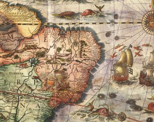 Karte von Amerika erstellt von Joan Blaeu von Joan Blaeu