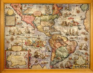 Karte von Amerika, erstellt von Joan Blaeu