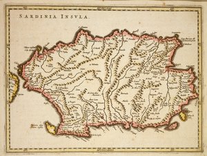 Karte der Region Sardinien
