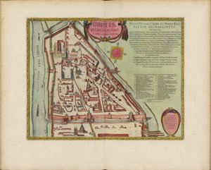 Der Moskauer Kreml Karte des 16. Jahrhunderts Castellum Urbis Moskvae, ca. 1600 von Joan Blaeu