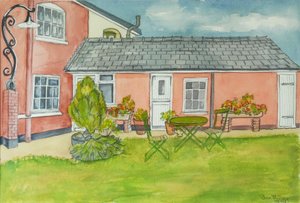 Hintergarten, Rotes Cottage Studios, Suffolk