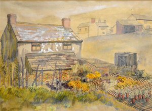 Moorland Cottage, 2014 (Feder, Tinte und Aquarell) von Joan Thewsey
