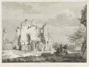 Gesellschaft bei der Ruine der Abtei in Rijnsburg von Joannes Pieter Visser Bender