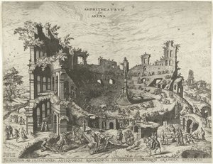 Stierkampf in den Ruinen eines Amphitheaters