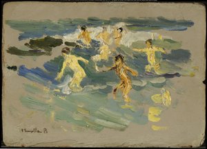 Strand von Valencia, um 1904 von Joaquín Sorolla
