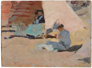 Der Strand, Biarritz von Joaquín Sorolla