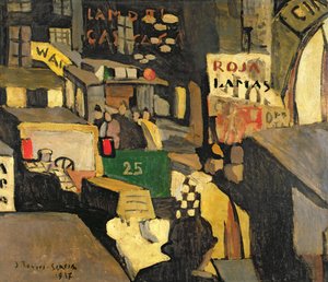 Straßenszene in Barcelona von Joaquin Torres Garcia
