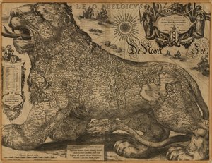 Leo Belgicus von Jodocus Hondius