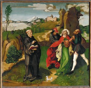 Der heilige Bernhard, der einen bösen Geist austreibt