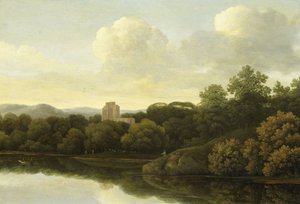 Waldlandschaft mit Fluss