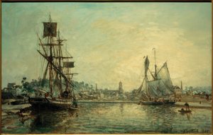 Der Hafen von Honfleur von Johan Barthold Jongkind