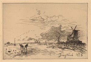 Holländischer Kanal, nahe Rotterdam von Johan Barthold Jongkind