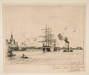 Der alte Hafen von Rotterdam von Johan Barthold Jongkind