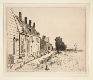 Die Häuser am Kanal von Johan Barthold Jongkind