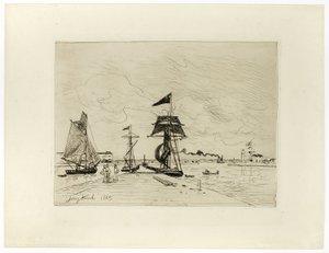 Pier im Hafen von Honfleur