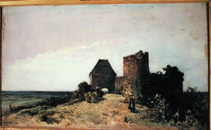 Ruinen des Château de Rozemont (Nièvre) 1861