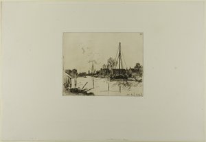 Der Kanal, aus Cahier de six eaux-fortes, vues de Hollande von Johan Barthold Jongkind
