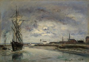 Der Hafen von Honfleur von Johan Barthold Jongkind