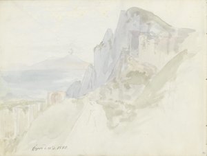 Von der Straße zwischen Capri Stadt und Marina Grande von Johan Christian Dahl