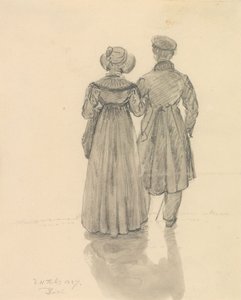 Mann und Frau von hinten von Johan Christian Dahl