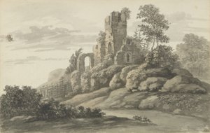 Die Schlossruine in Wehlen von Johan Christian Dahl