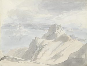 Blick vom Monte Epomeo auf den Golf von Neapel, Ischia von Johan Christian Dahl