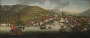 Ansicht des Hafens von Bergen von Johan Christian Dahl