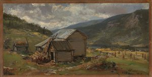 Ansicht von Hjelle in Valdres von Johan Christian Dahl