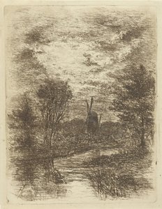 Landschaft mit Mühle von Johan Frederik Croockewit