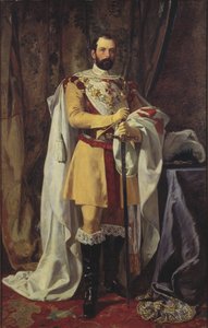Porträt von König Karl XV. von Schweden (1826-1872) von Johan Fredrik Hockert