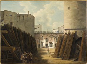 Die alten Eisenwaagen in Slussen, Stockholm, ca. 1820-30