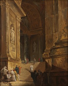 Eine Tempeltreppe, ca. 1783 von Johan Gottlob Brusell