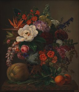 Blumen in einer Vase, Sorrente 1834 von Johan Laurents Jensen