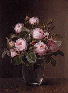 Rosen in einer Glasvase, 1842