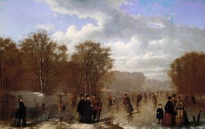 Schlittschuhlaufen auf dem Wissahickon, 1875