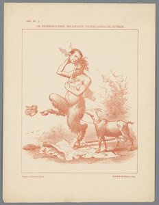 Karikatur von Busken Huet, 1886 (Der derzeit beliebteste niederländische Autor) von Johan Michaël Schmidt Crans