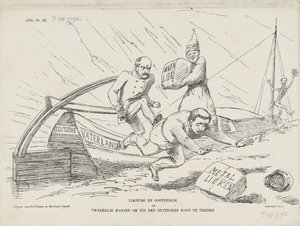 Spotprent über Bismarck und den Deutschen Bund, 1866 von Johan Michaël Schmidt Crans