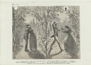 Karikatur über den Einfluss des Mondes, 1865