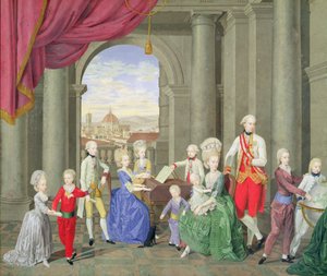 Die Familie von Peter Leopold, Großherzog der Toskana (1747-92), später Leopold II., Heiliger Römischer Kaiser, ca. 1782