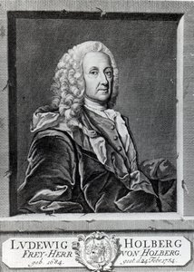 Ludvig Holberg, graviert von Johann Martin Bernigeroth, 1757 von Johan Roselius