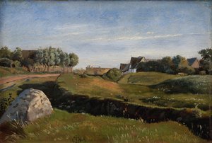 Landschaft bei Vejby, gesehen von Norden. Nachmittagslicht