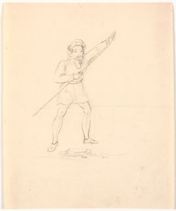 Mann mit Stab