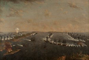 Erste russisch-schwedische Schlacht von Rochensalm am 24. August 1789, um 1790 von Johan Tietrich Schoultz