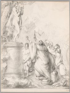 Chryses bittet Apollo um Hilfe, aus der Ilias, Buch I von Johan Tobias Sergel