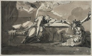 Faller i Förtivflan. Blatt 6 der Melankolisuite von Johan Tobias Sergel