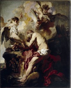 Die Vision des Heiligen Hieronymus (Öl auf Leinwand)